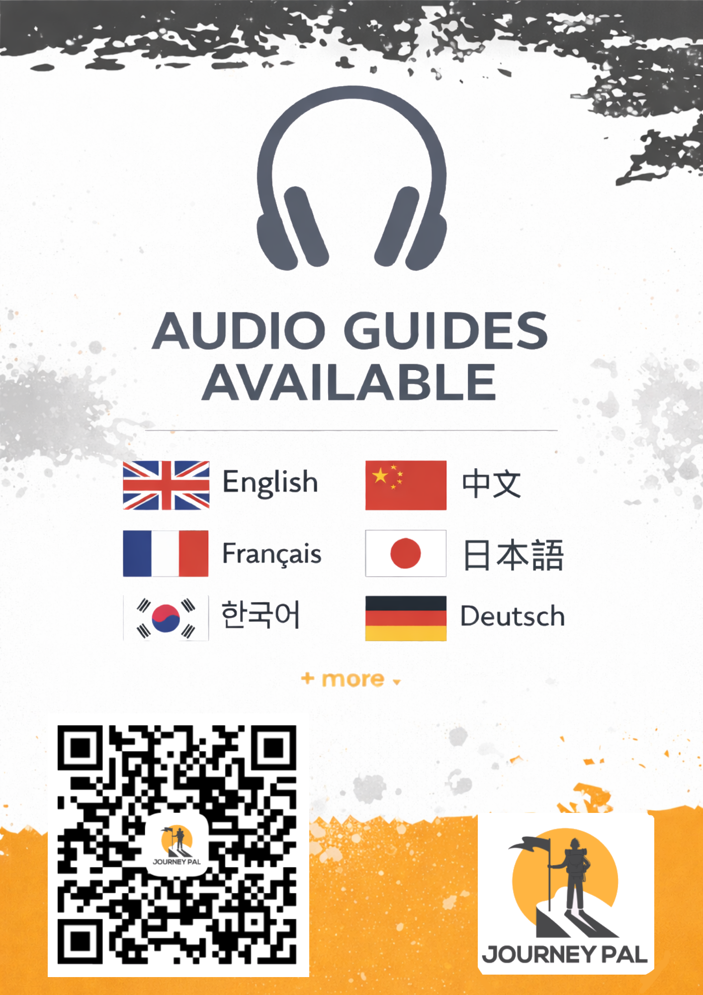 Scan and listen international visitors poster